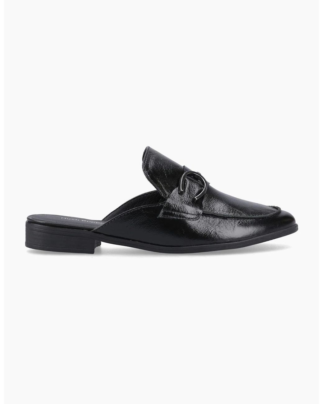 Hush Puppies Black Calla Leather Mules