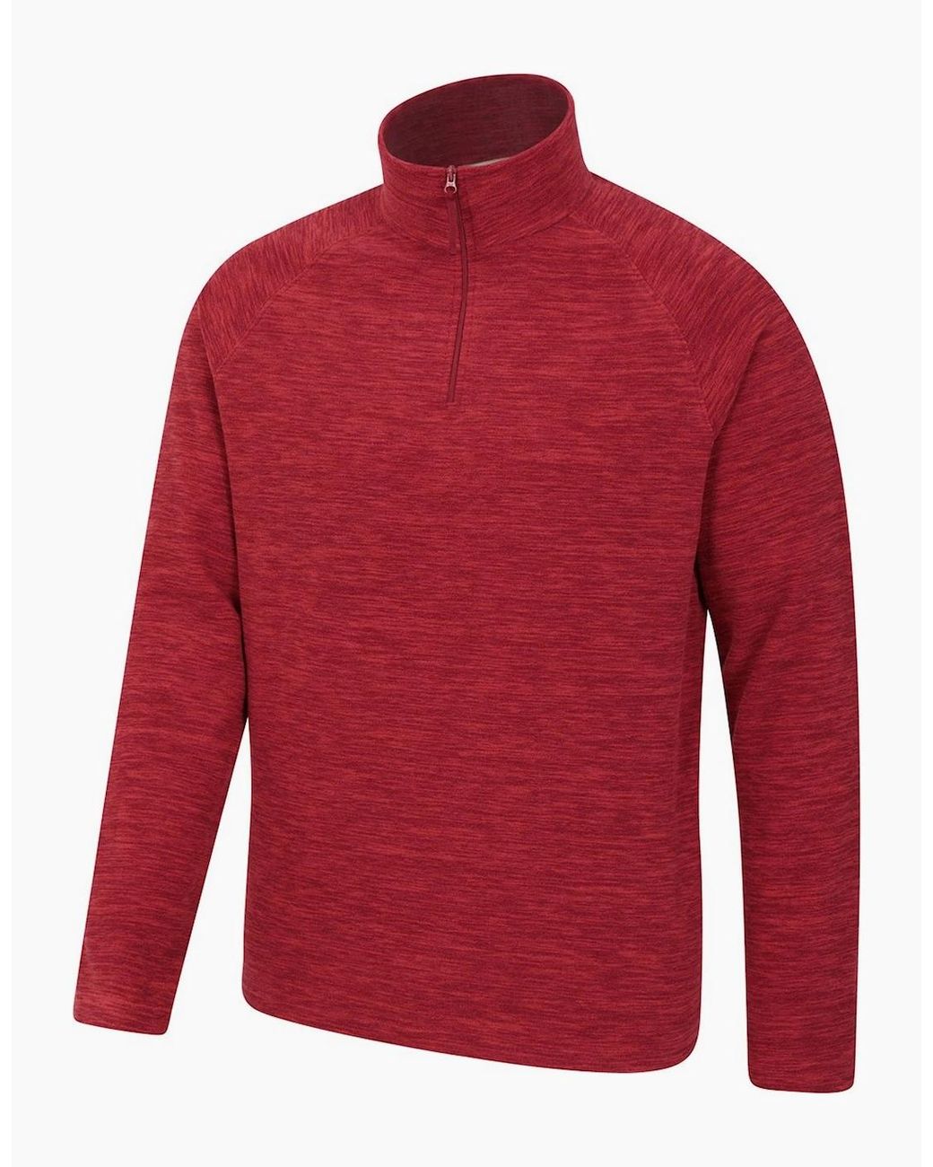 Mountain Warehouse Red Snowdon Ii Fleece Top for men