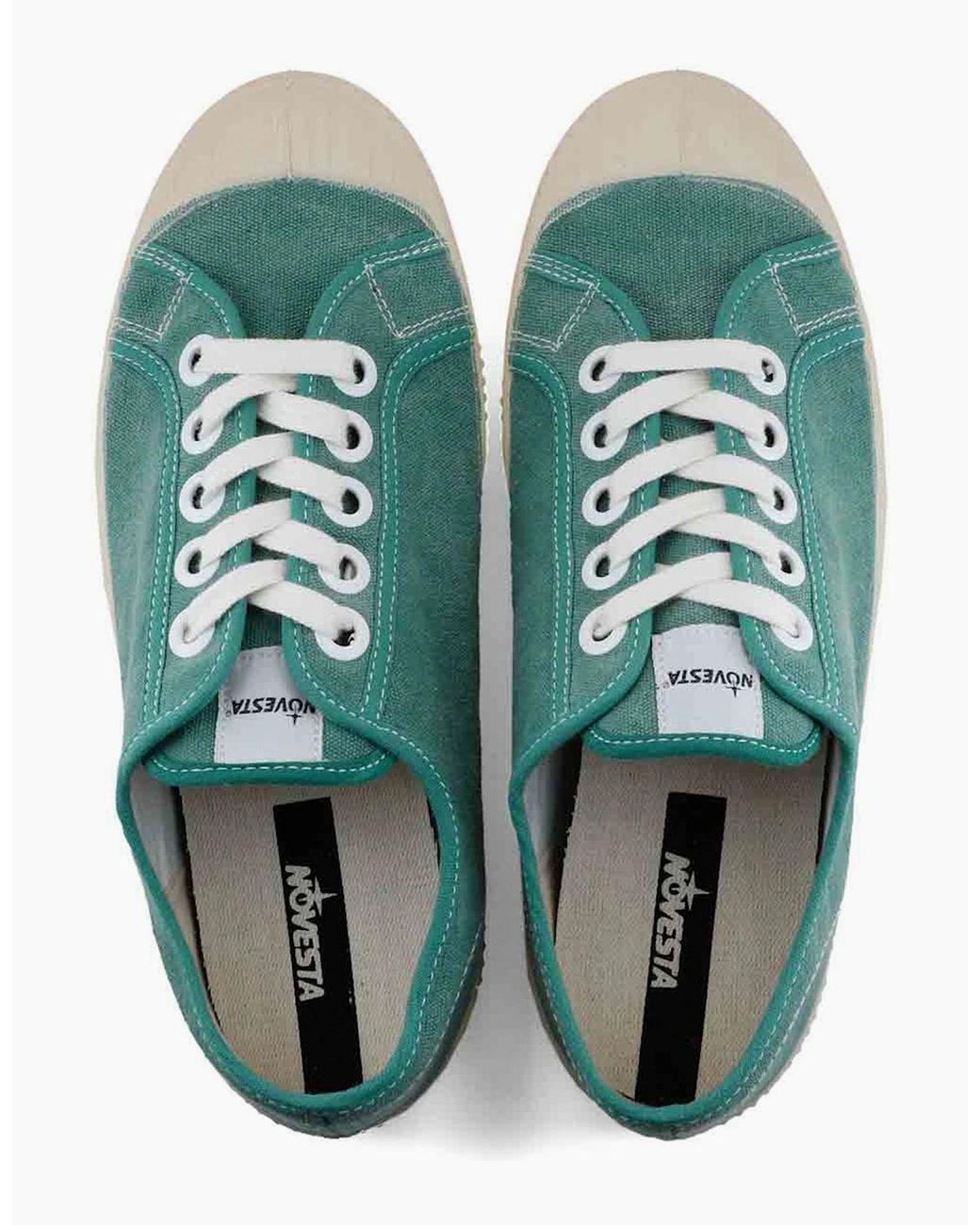 Novesta Green Star Master Washed Canvas Trainers