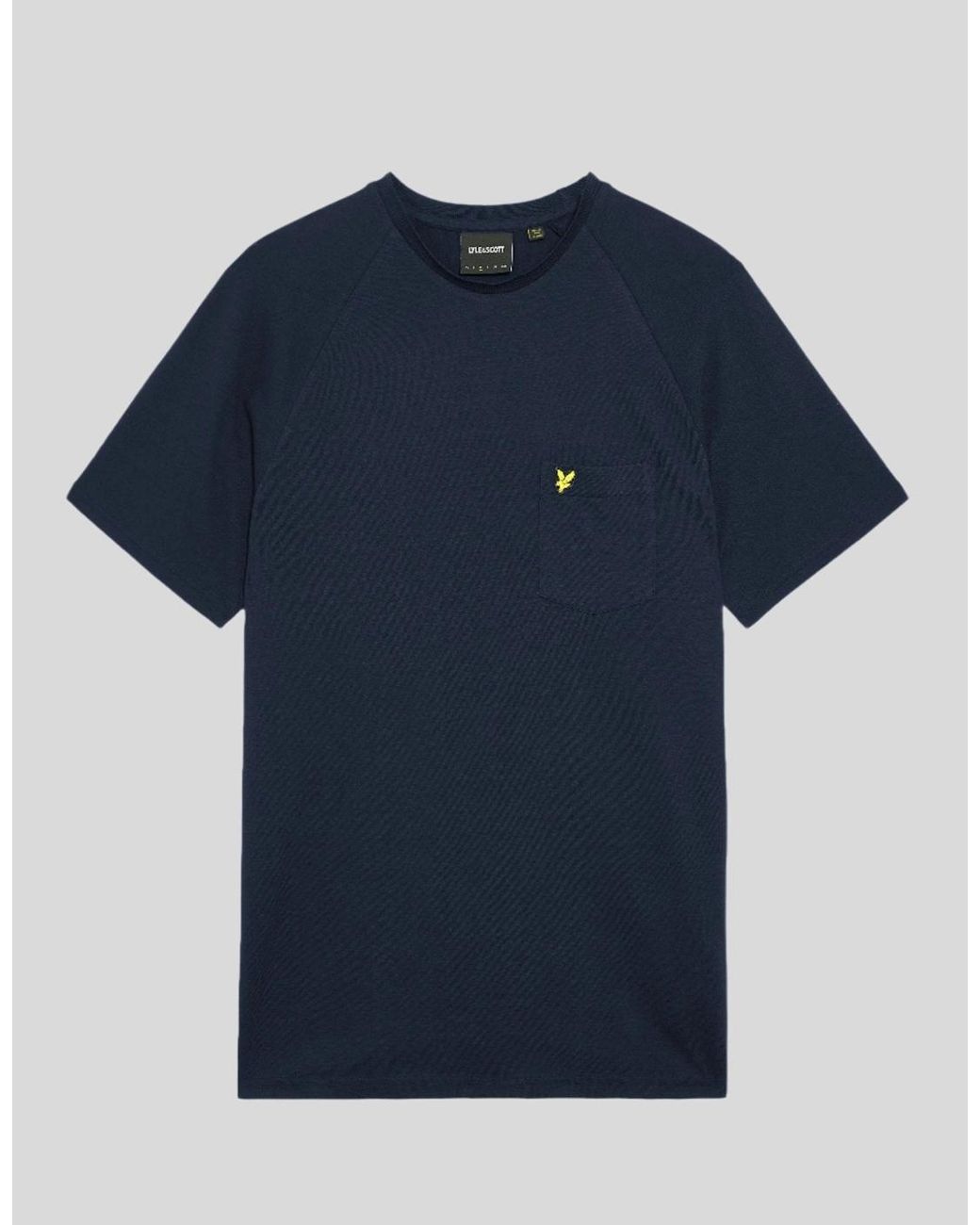 Lyle & Scott Blue Linen Blend Raglan T-Shirt for men