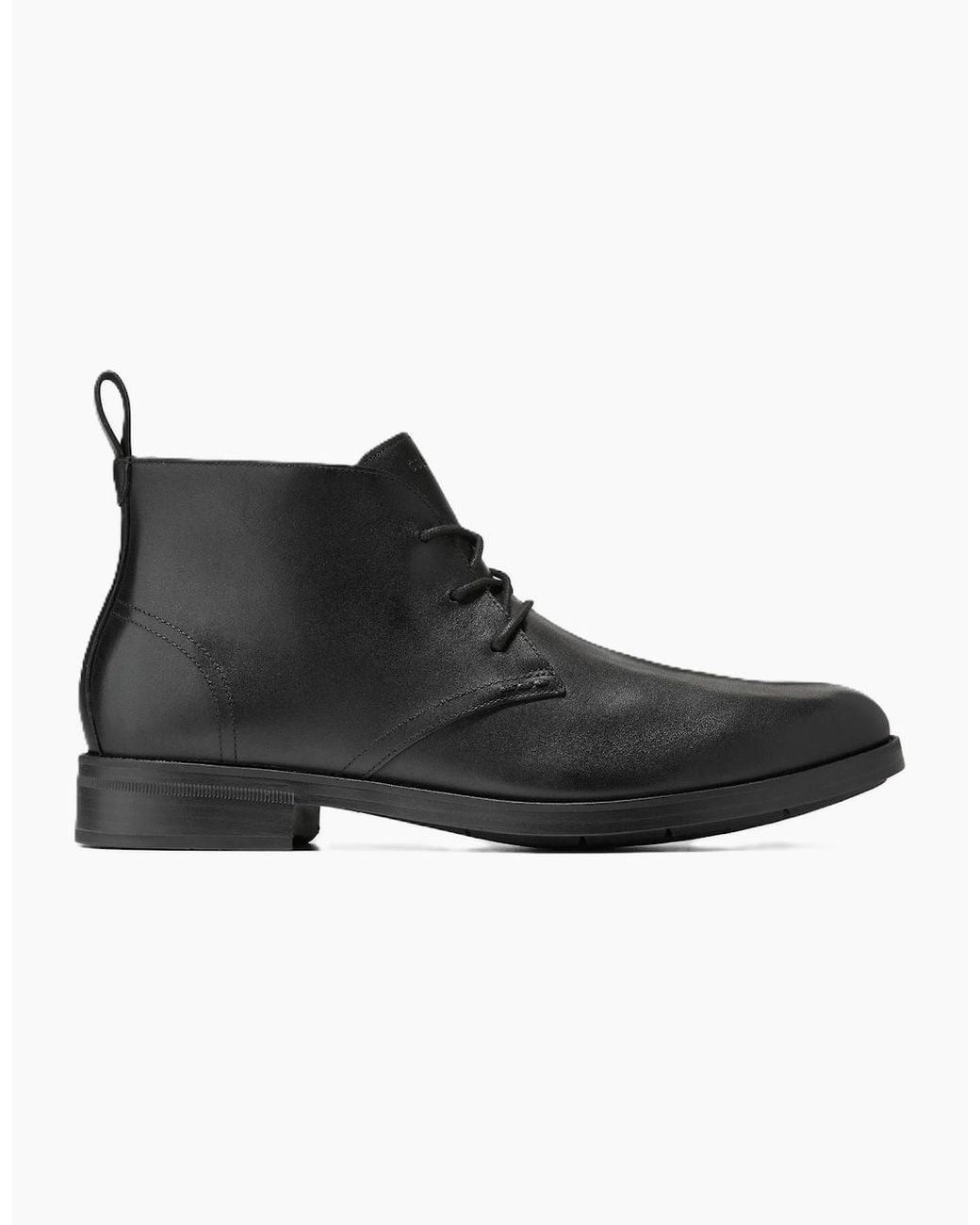Cole Haan Black Newmark Grand Flexcraft Leather Chukka Boots for men