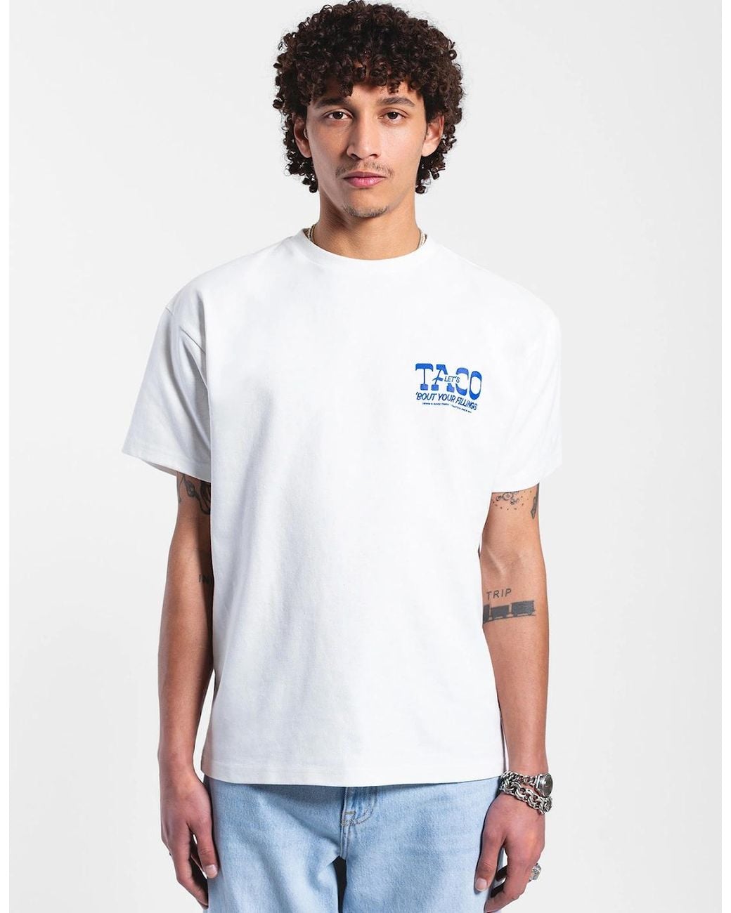 Dr. Denim White Trooper T-Shirt for men