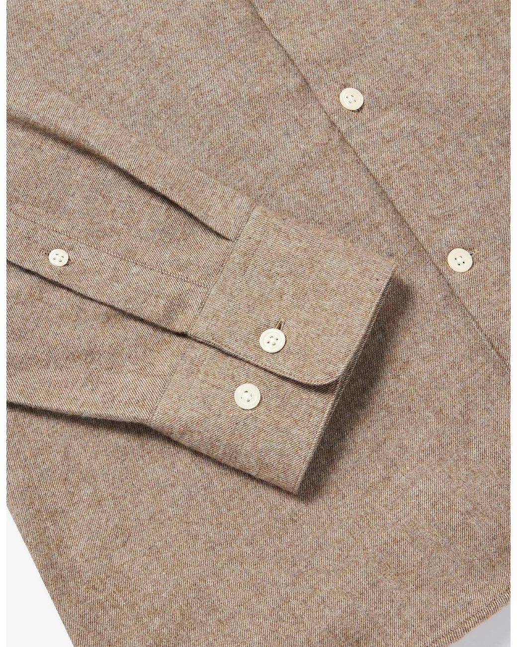 Oliver Sweeney Natural Brushed Cotton Shirt for men