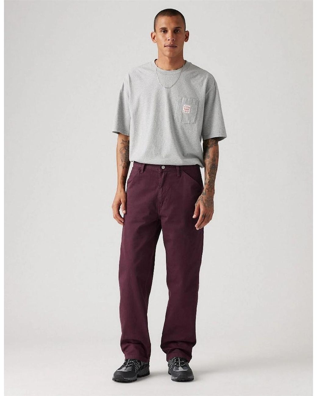 Levi's Purple Levi's Mid Rise Carpenter Jeans for men
