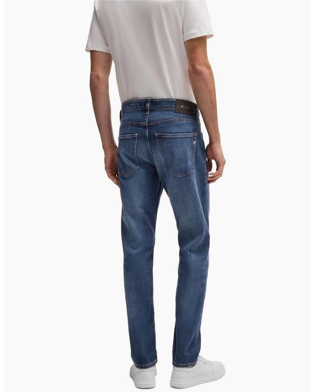 Boss Blue Slim Fit Five Pocket Jeans for men