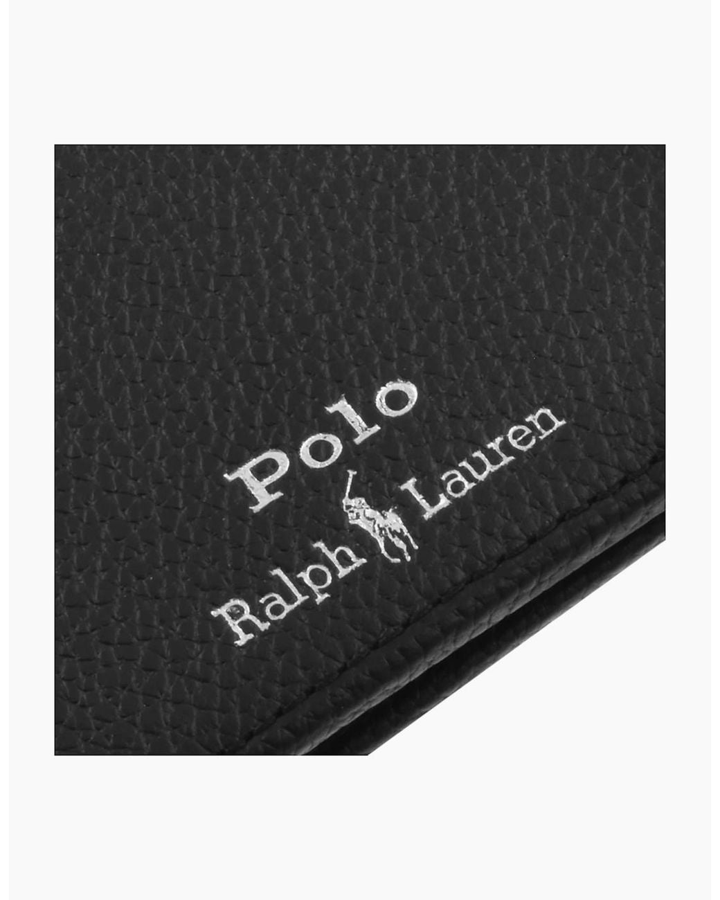 Polo Ralph Lauren Black Ralph Lauren Genuine Leather Wallet M Polo Billfold Credit Card Holder for men