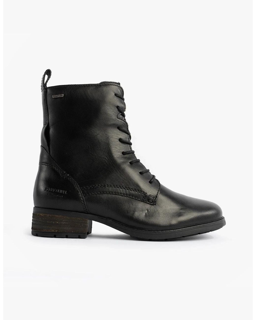Josef Seibel Black Kate 50 Waterproof Lace Up Boots