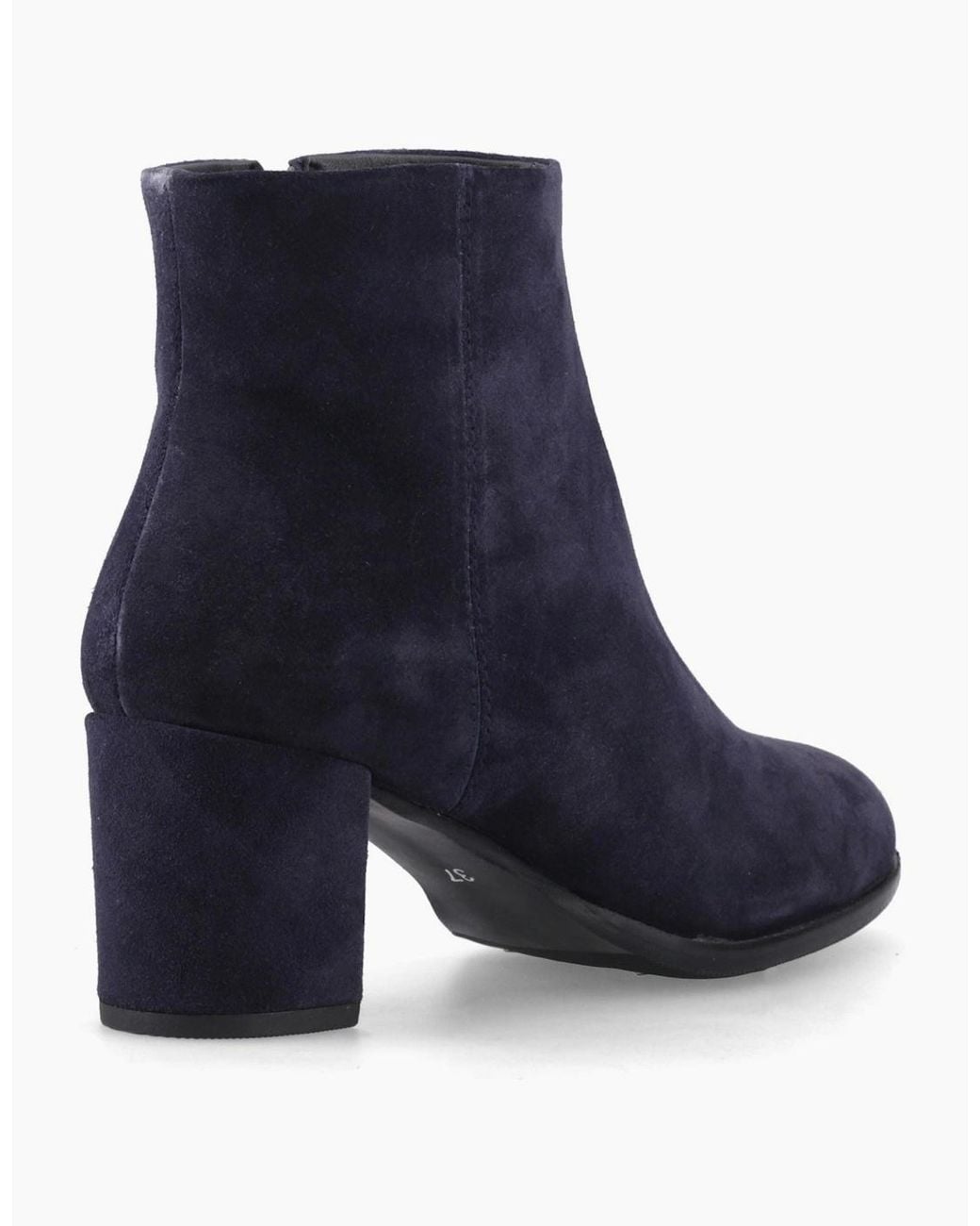 Hush Puppies Blue Claridy Suede Leather Heeled Ankle Boots
