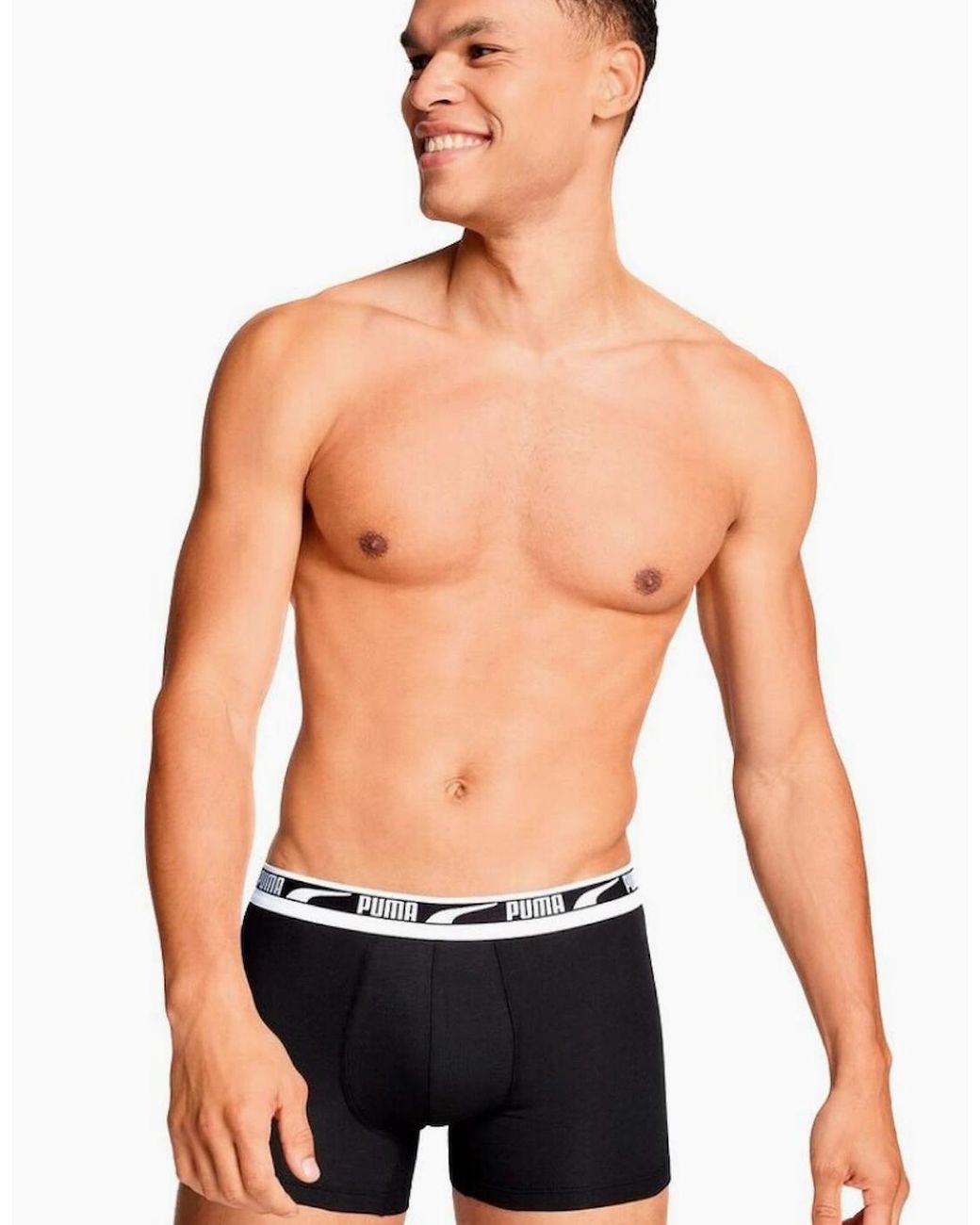 PUMA Black 2-Pack Everyday Multi Logo Boxer Briefs for men