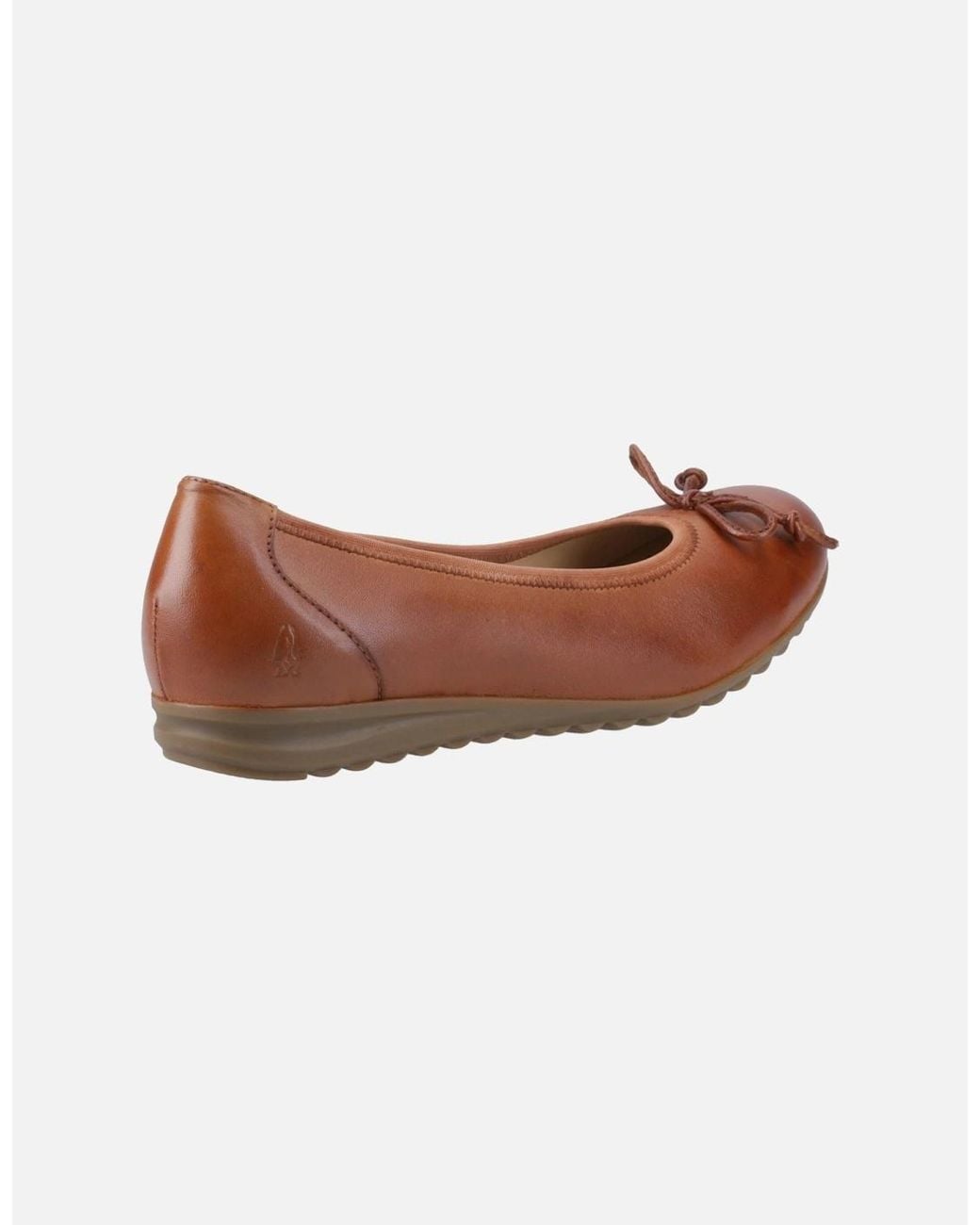 Hush Puppies Brown Lucille Leather Tan Flats