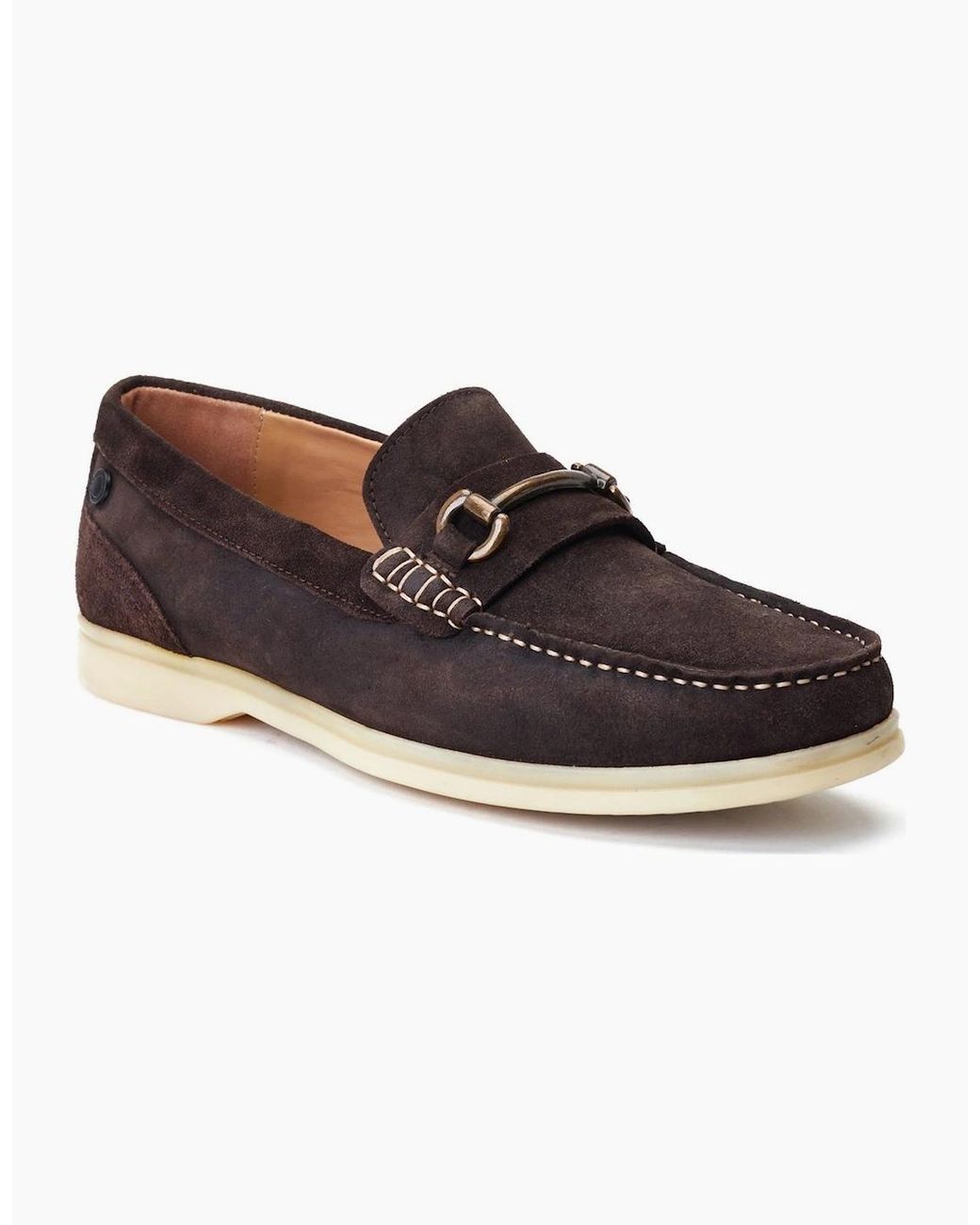 Base London Brown Snapper Loafers for men