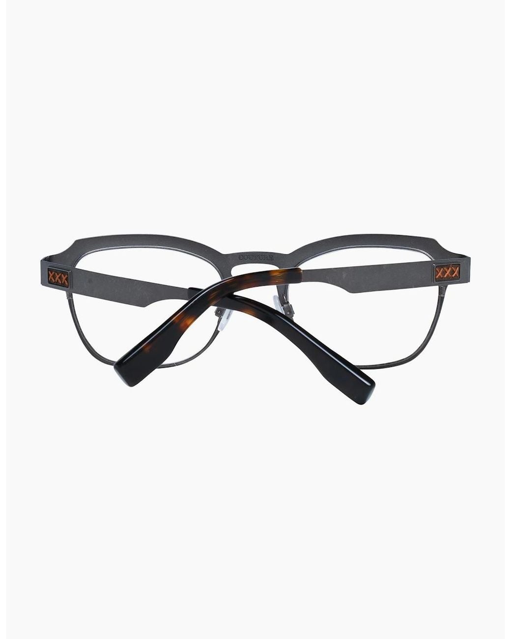 Zegna Gray Optical Frame Zc5004 49 020 Titanium for men