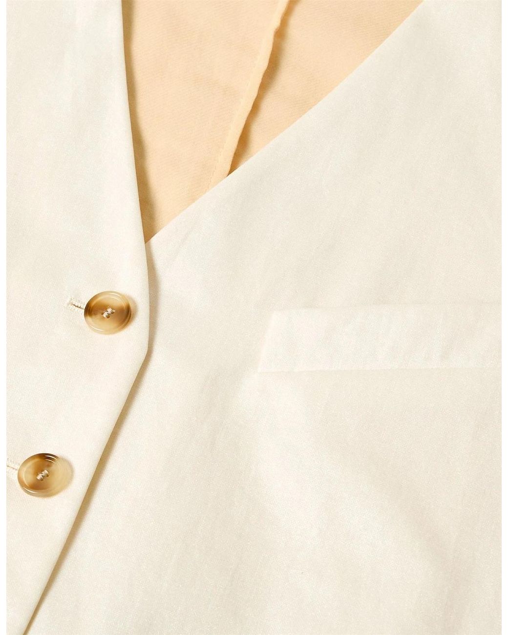 Boss White Jaleo Solid Patterned Waist Coat