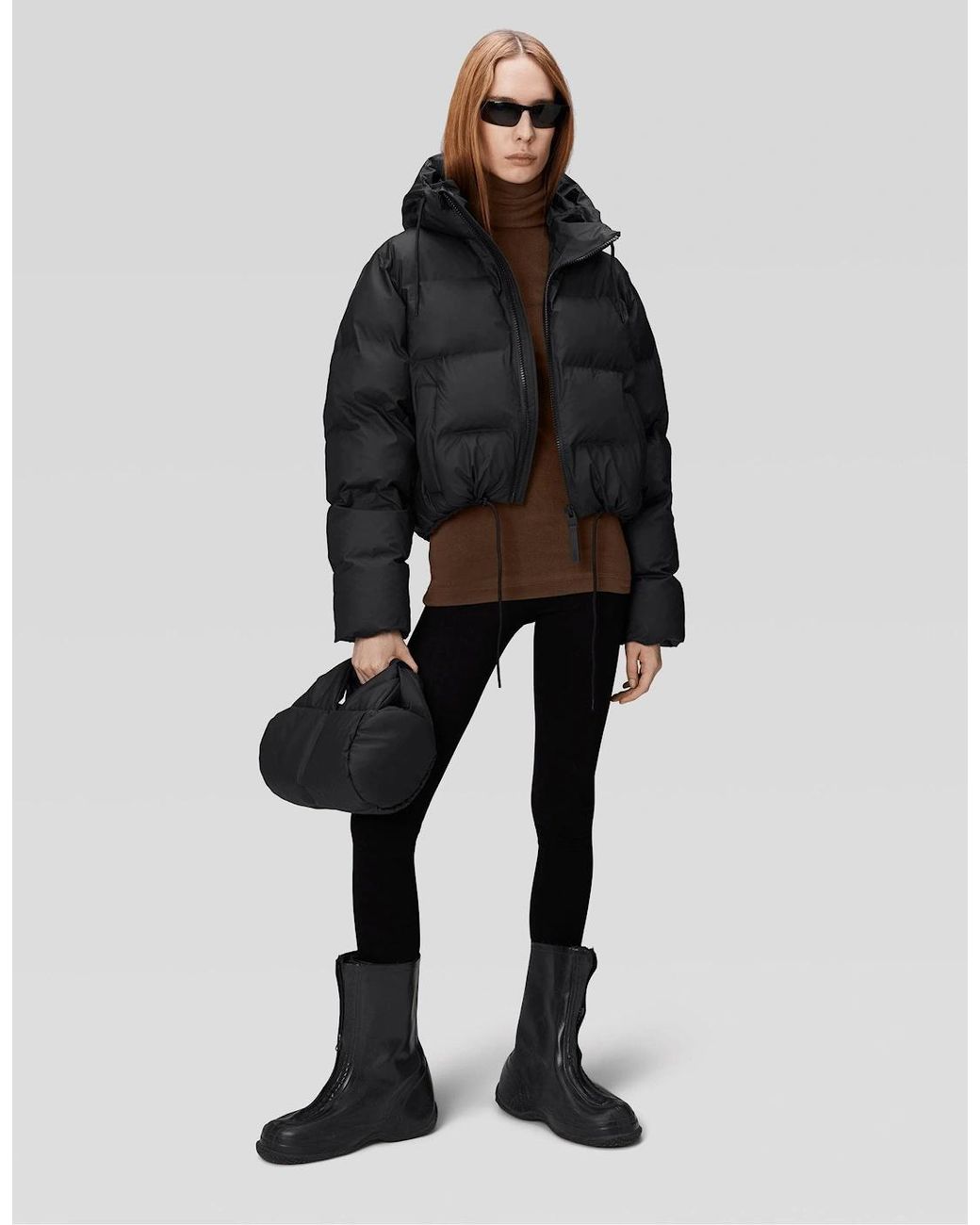 Rains Black W Alta Puffer Jacket