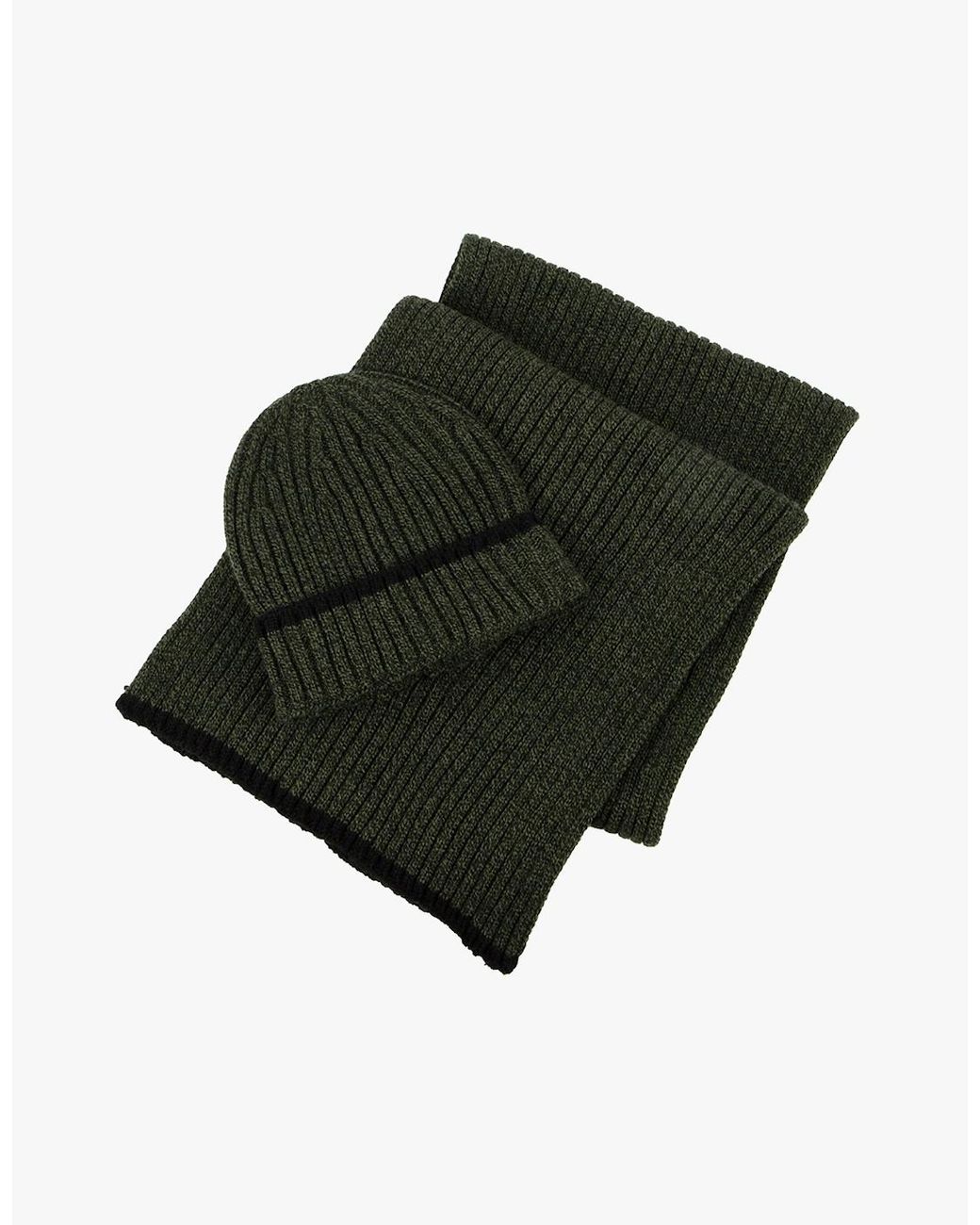 Totes Blue Hat & Scarf Set Khaki for men