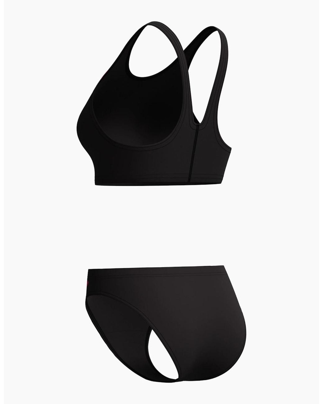 Speedo Black Ladies Hyperboom Colour Block Butterfly Back Two-Piece Swimsuit