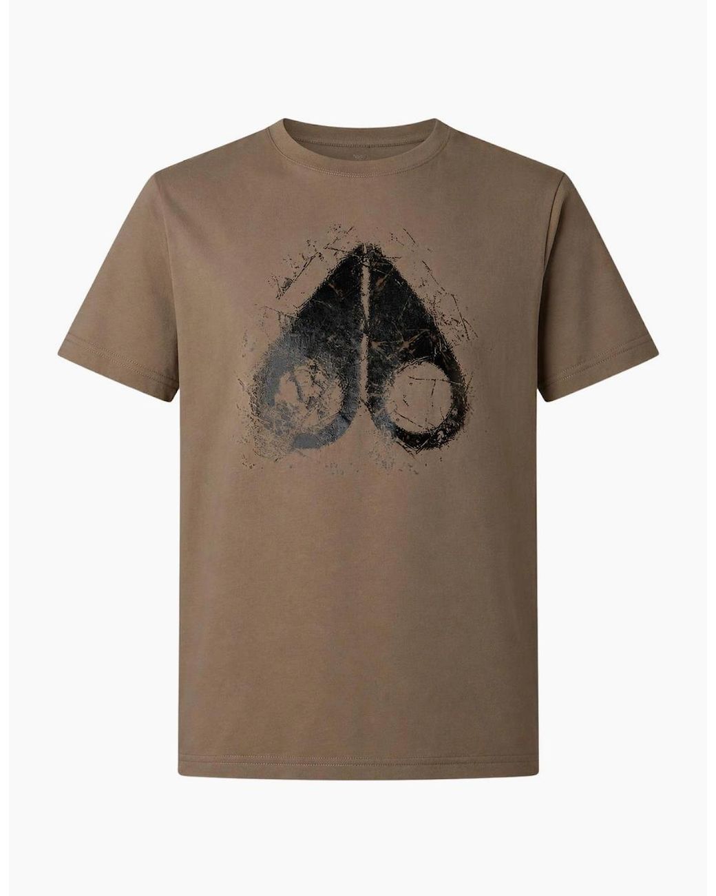 Moose Knuckles Brown Icebreak Graphic Logo Ashen T-Shirt for men