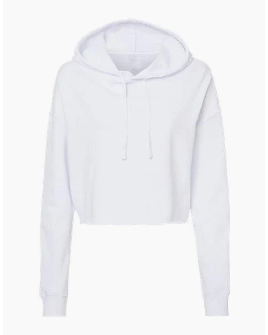 Miso White Cropped Hoodie