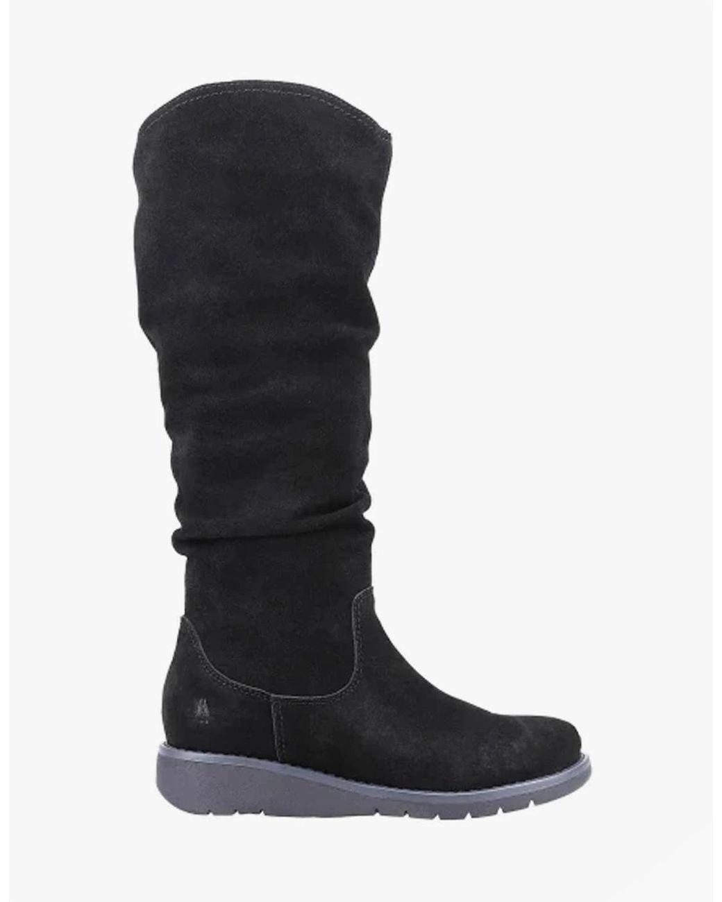 Hush Puppies Black Lucinda Suede Boots