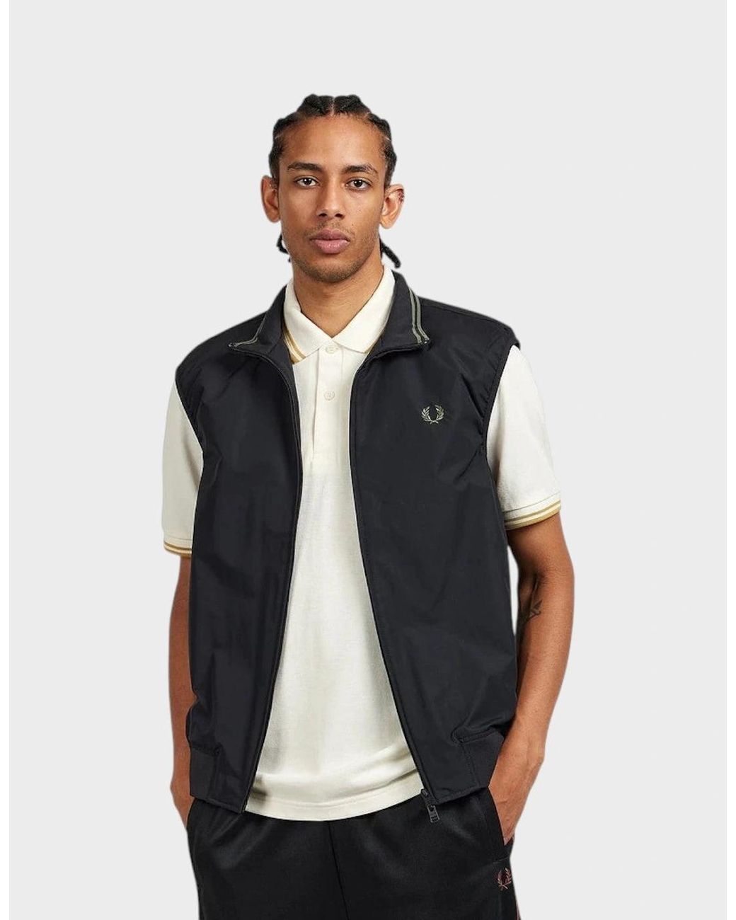 Fred Perry Black The Brentham Gilet for men
