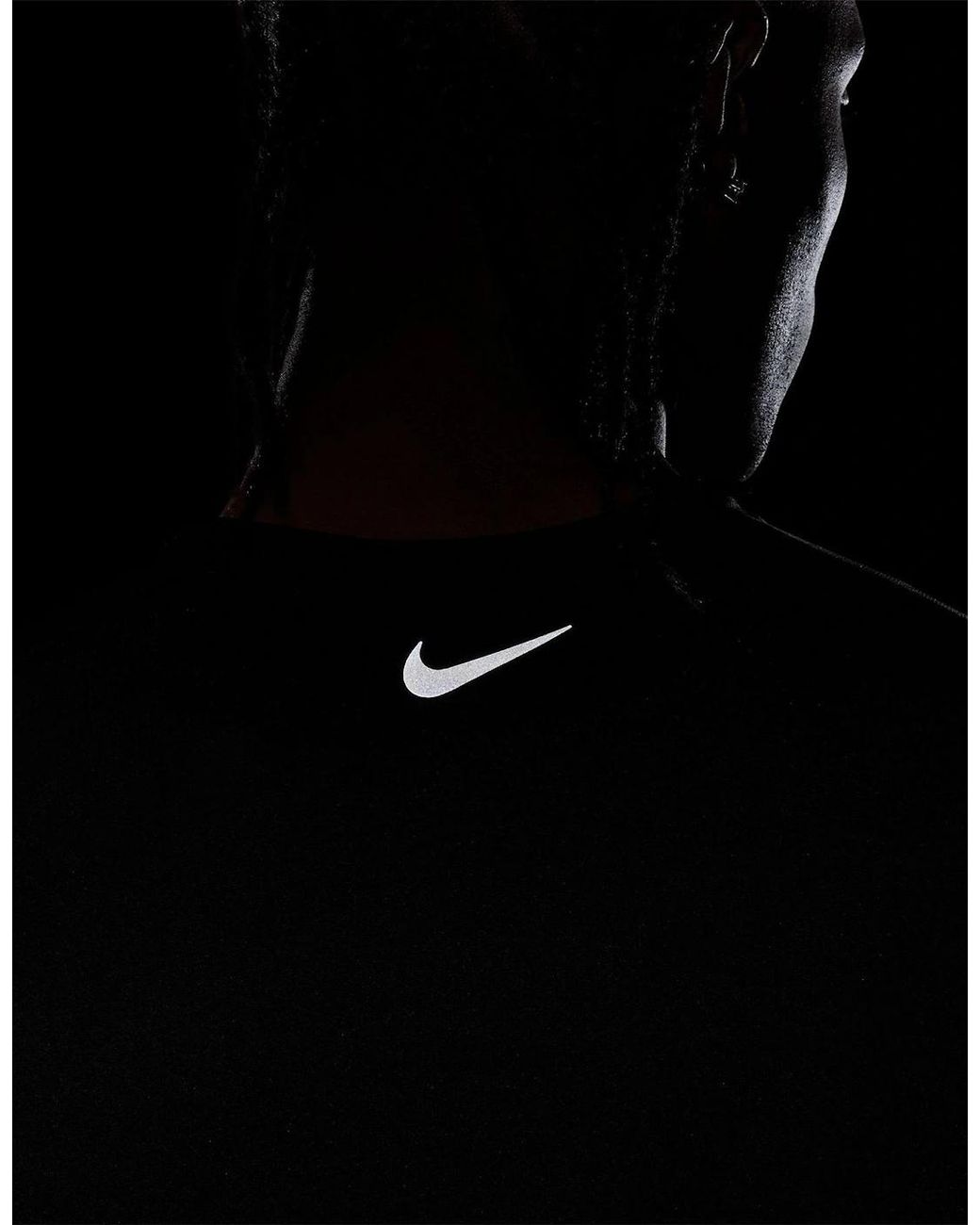 Nike Black Miler Flash Dri-Fit Short-Sleeve Running Top for men
