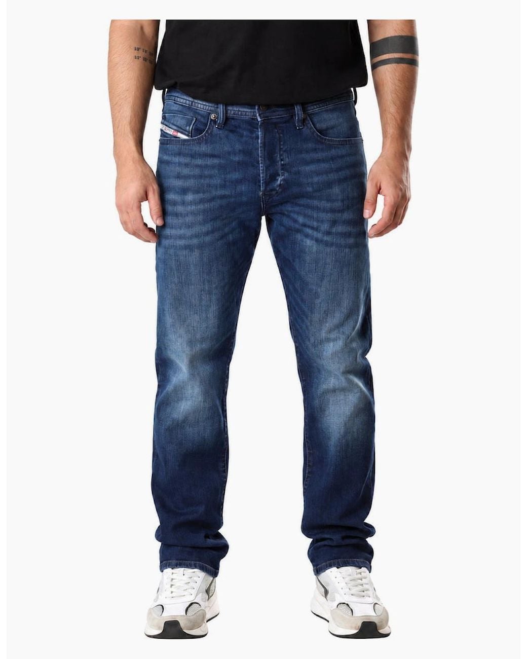 DIESEL Blue Buster-X Dark Faded Denim Jeans for men