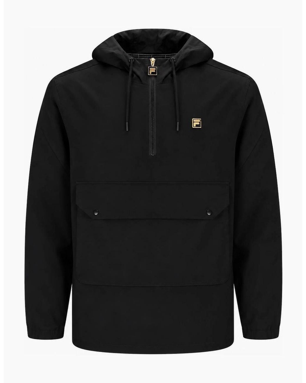 Fila Black Duran Over The Head Anorak Jacket for men
