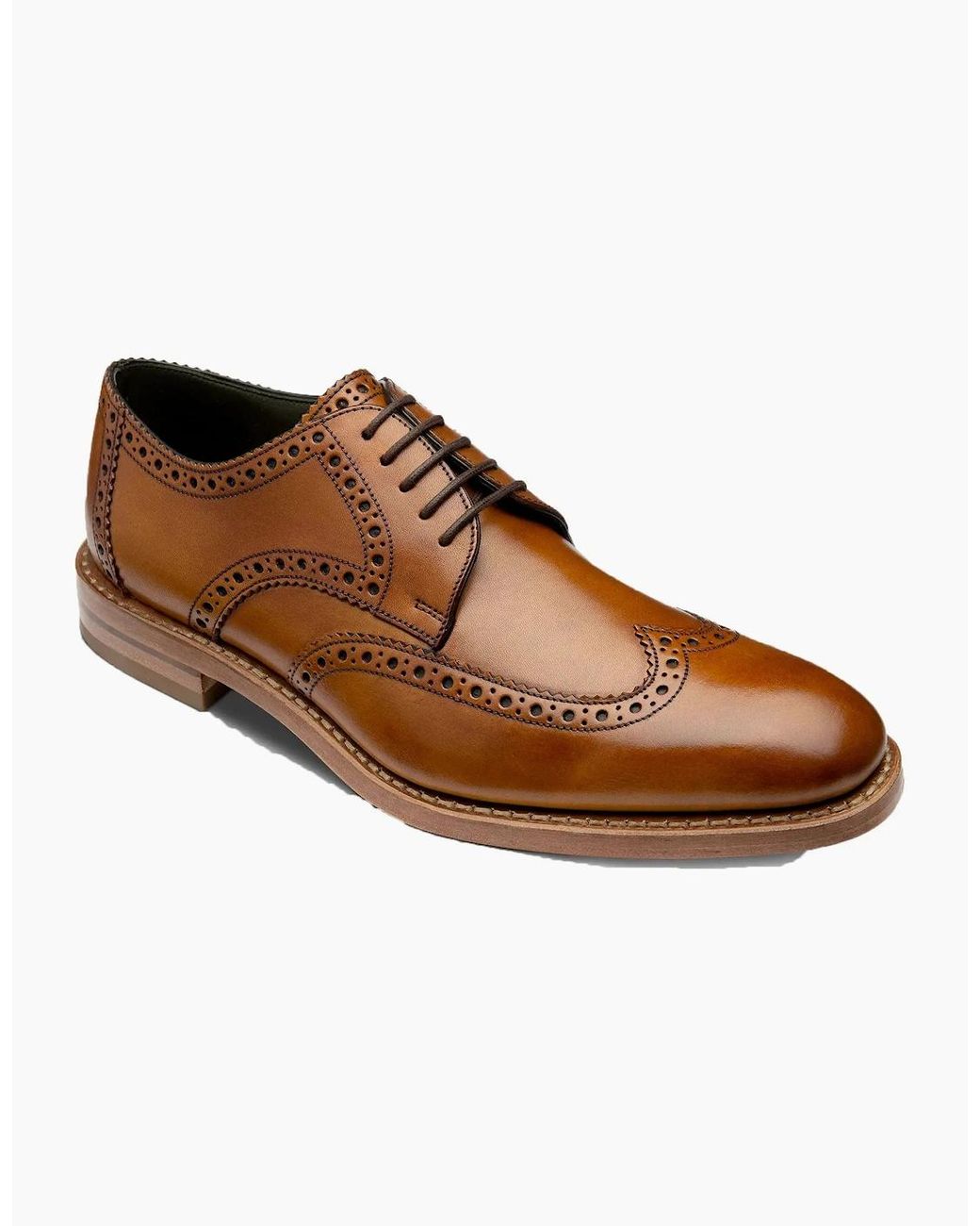 Loake Brown Rankin Derby Calf Brogue Tan for men