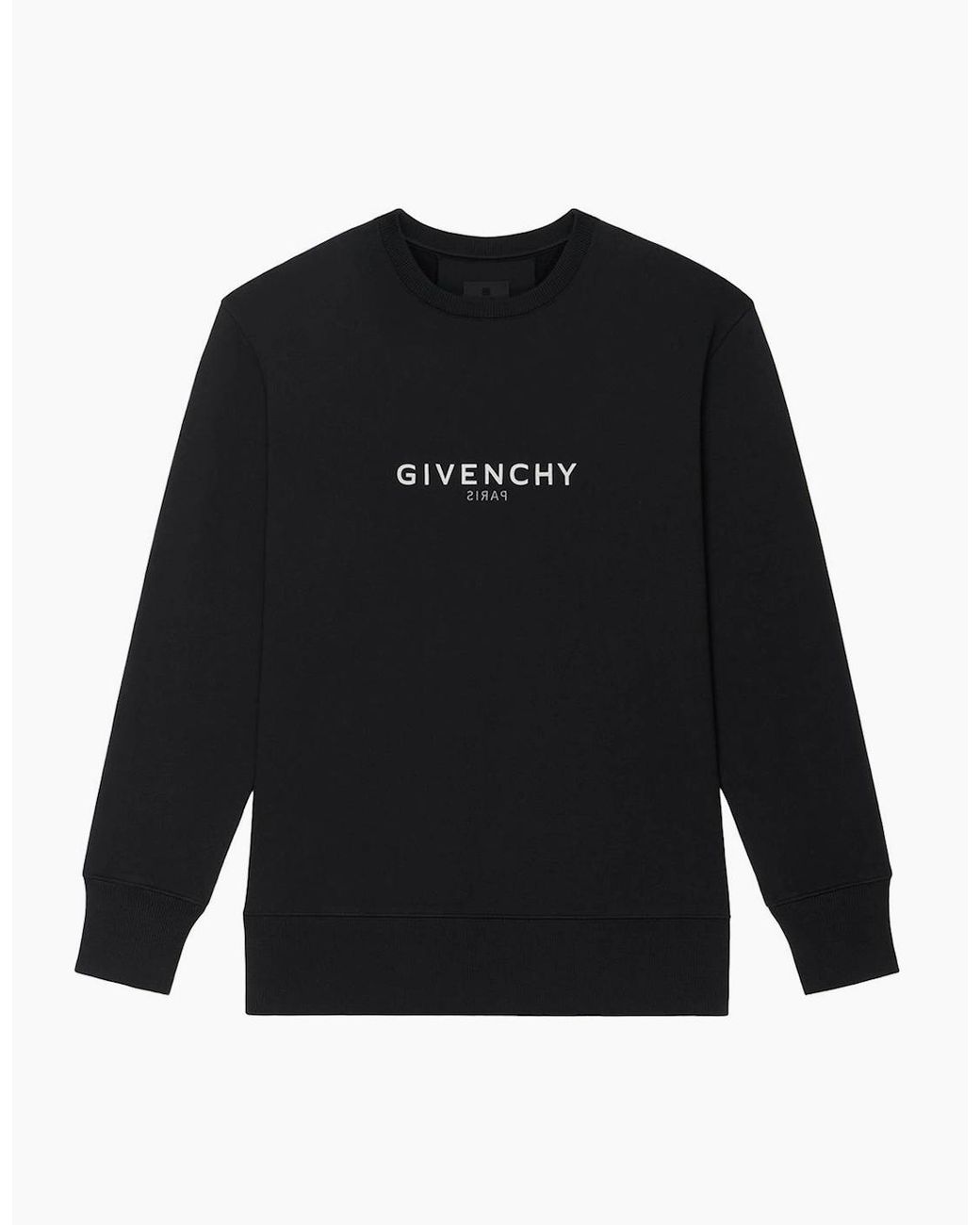 Givenchy Black Reverse Paris Slim Fit Sweatshirt for men