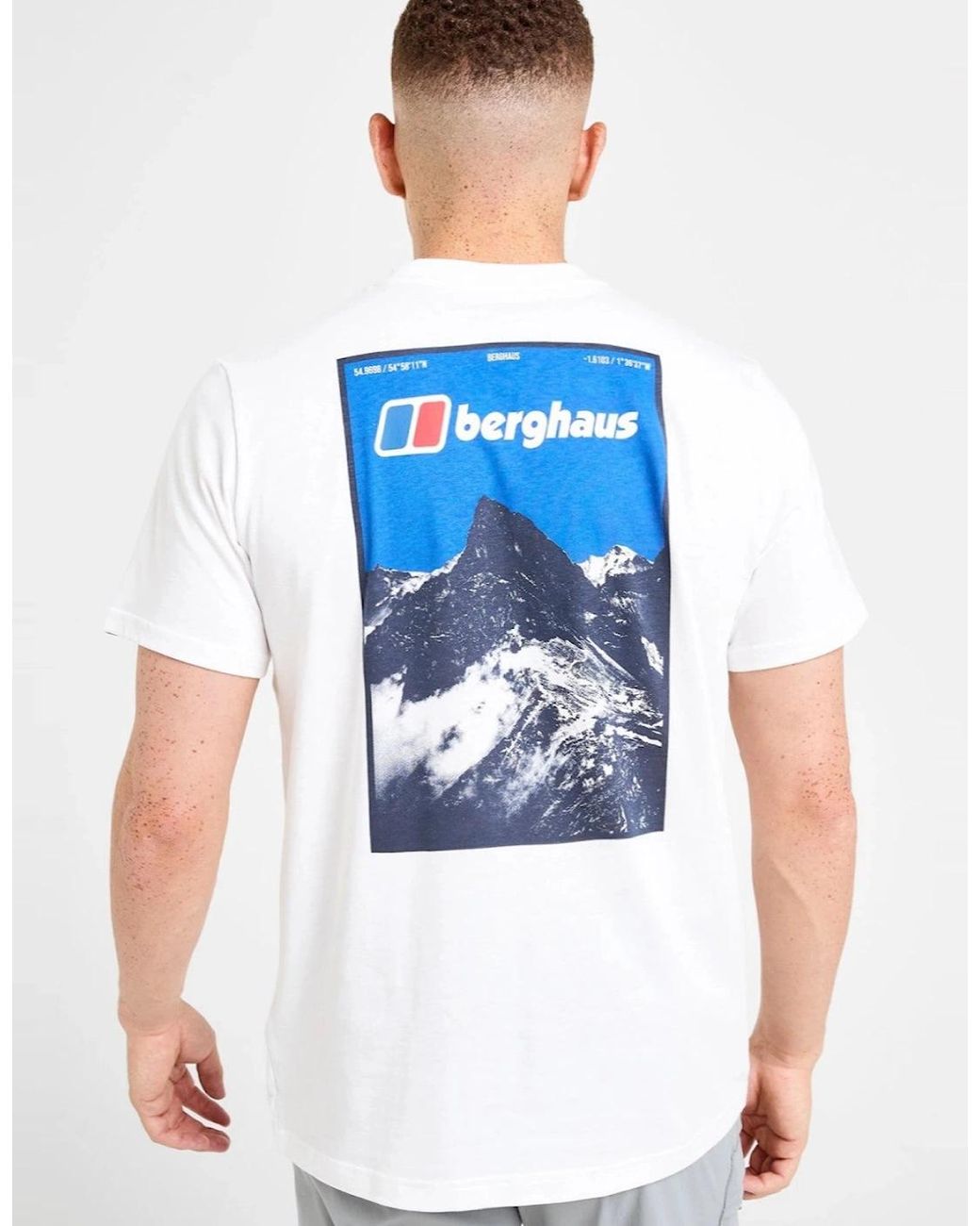 Berghaus Blue Threshold Peak Mountain Graphic T Shirt for men
