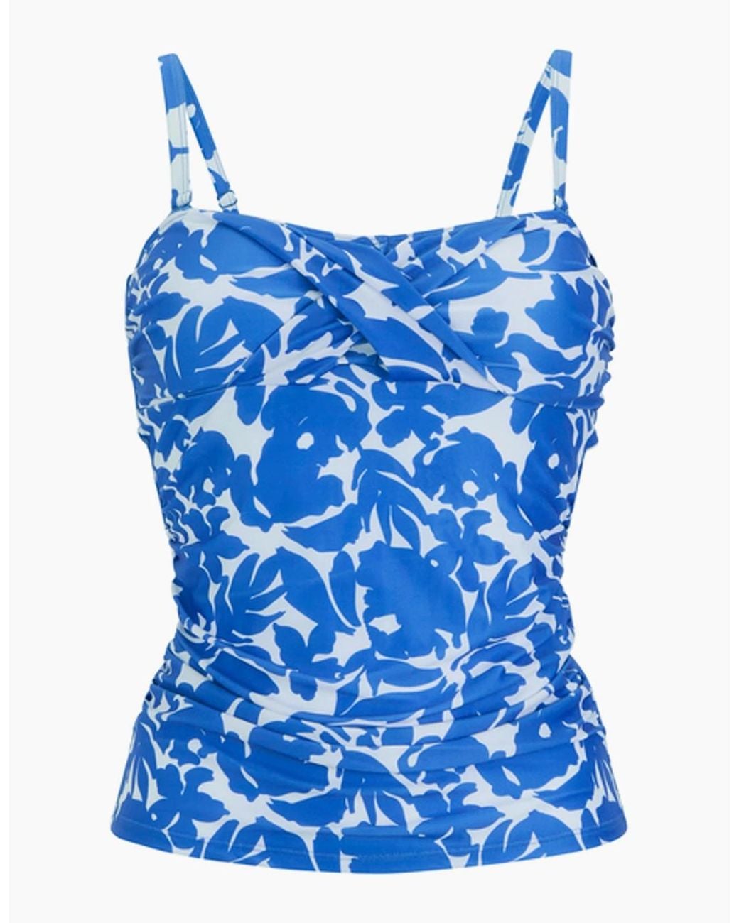 Regatta Blue Ladies Aceana Iii Floral Tankini Top