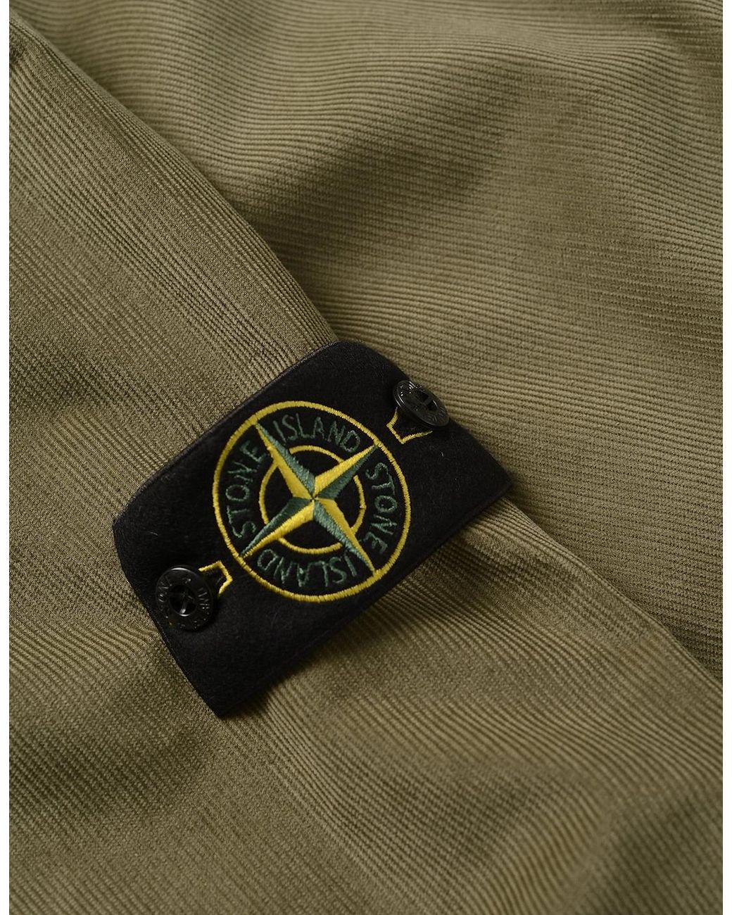 Stone Island Green Corduory 1200042 Shirt Khaki for men