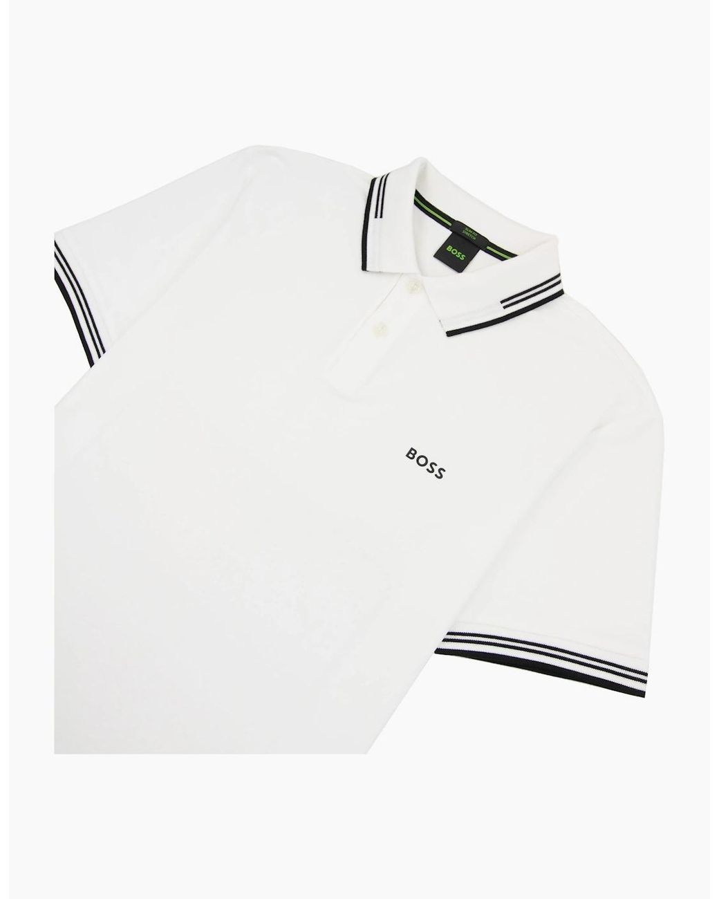 Boss White Paul Slim Fit Polo 100 for men