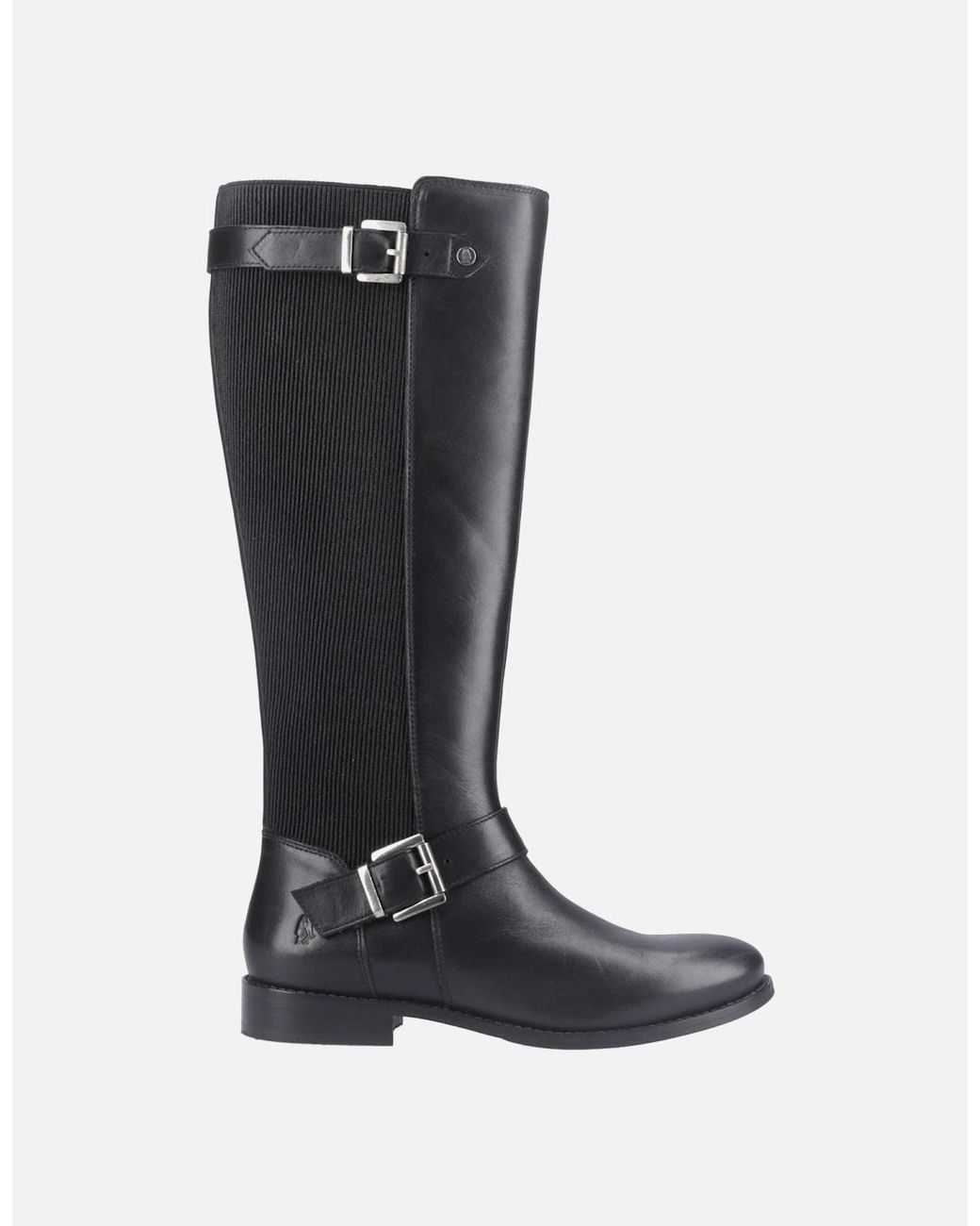 Hush Puppies Black Daphne Leather Boots