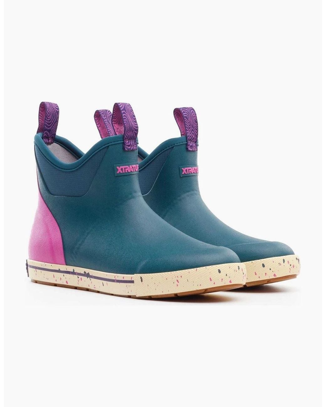 XtraTuf Pink Ankle Deck Camp Boot Rubber Wellington Boots
