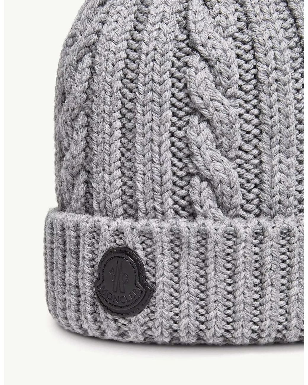Moncler Gray Archive Logo Hat for men