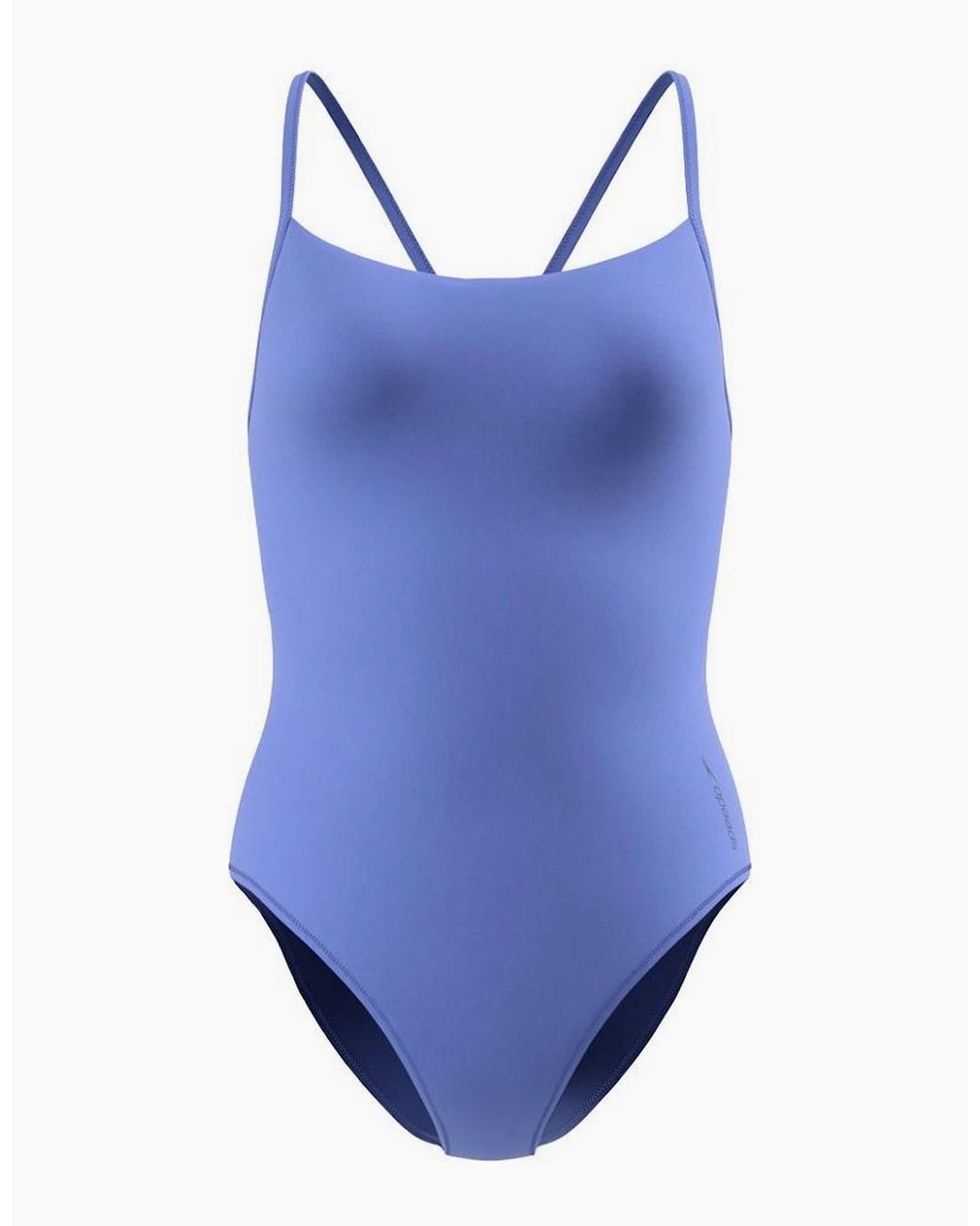 Speedo Blue Ladies Solid Racerback One Piece Swimsuit