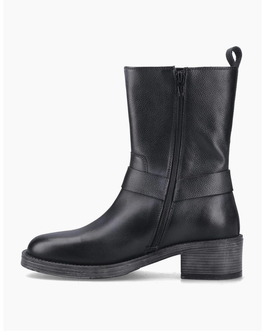 Hush Puppies Black Althea Buckle Boot Ankle Boots