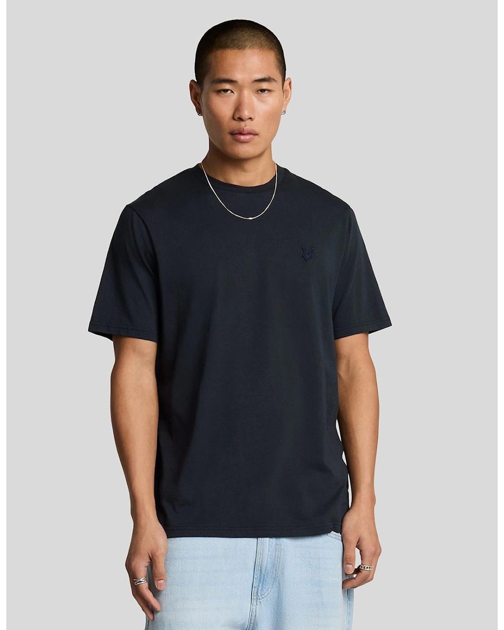 Lyle & Scott Blue Superfine Cotton T-Shirt for men