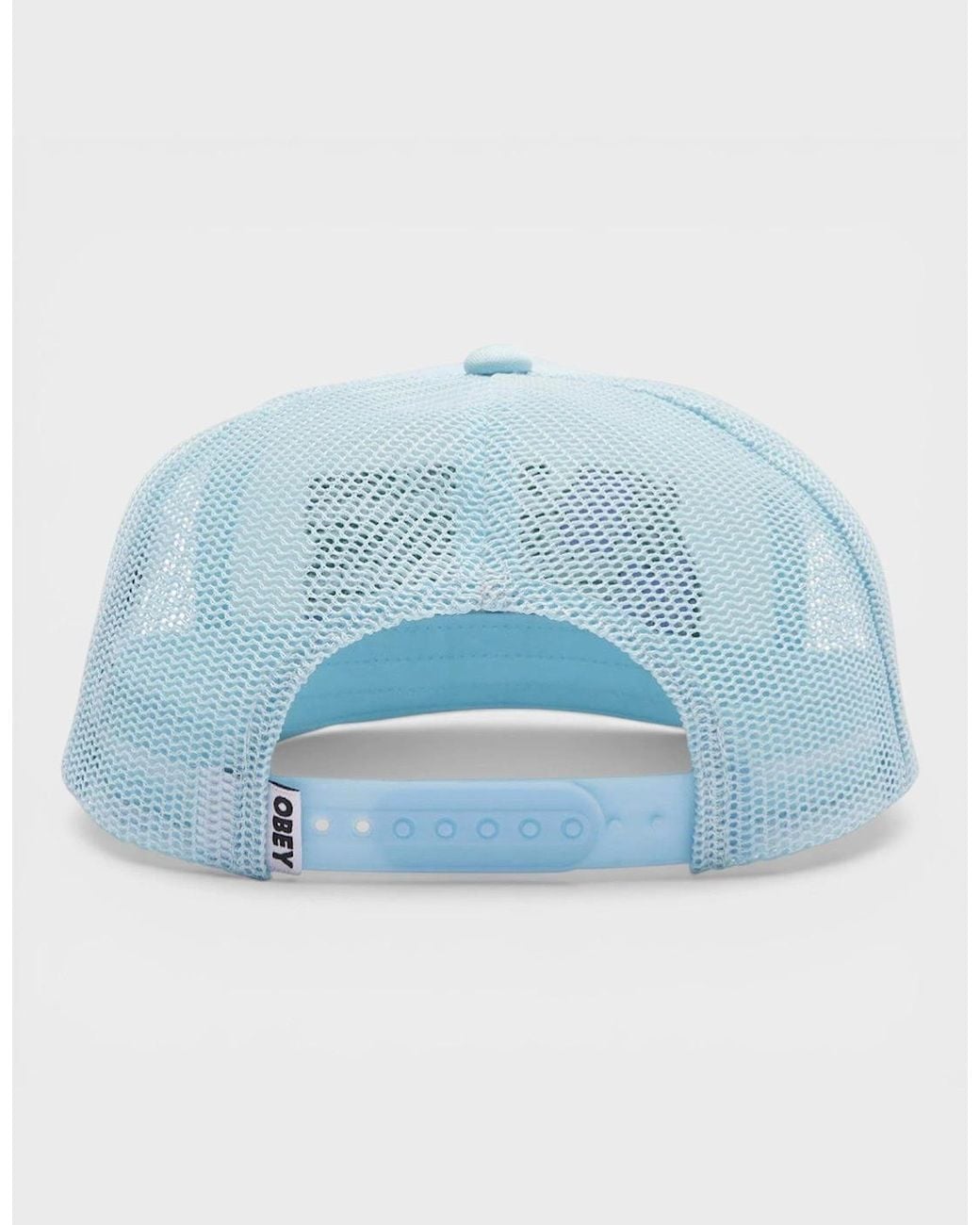 Obey Blue Life Trucker Hat Clear Sky