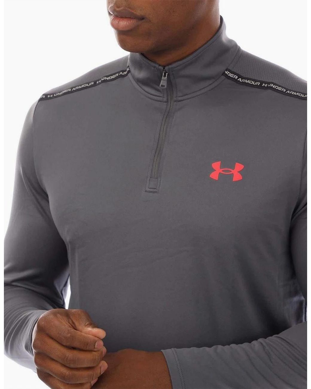 Under Armour Blue Tech Quarter Zip Fleece for men