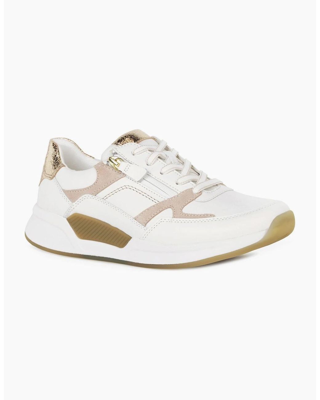 Gabor White Bravo Trainers