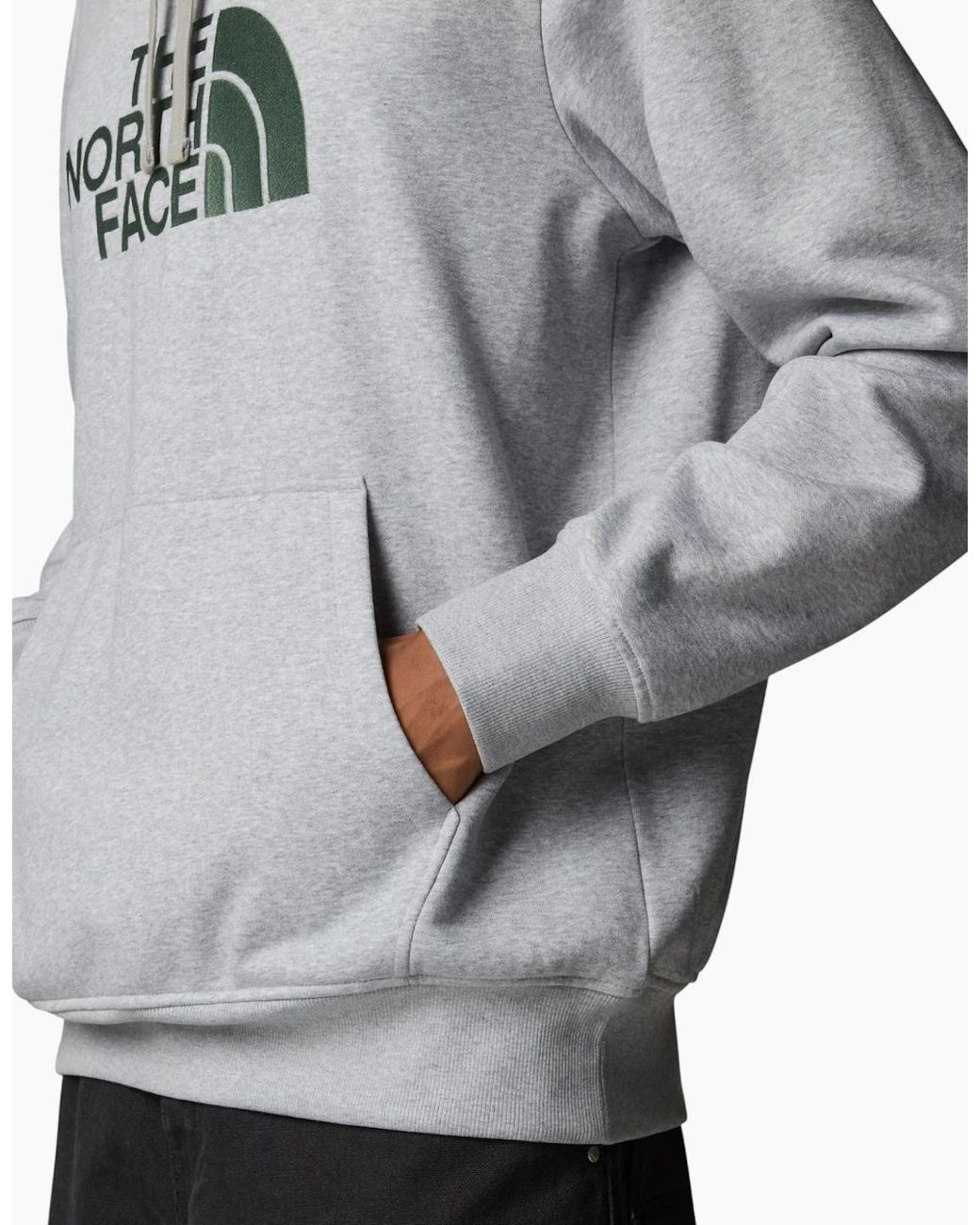 The North Face Gray Drew Peak Hoodie Casual Sweatshirt Overhead Pullover Hoody for men