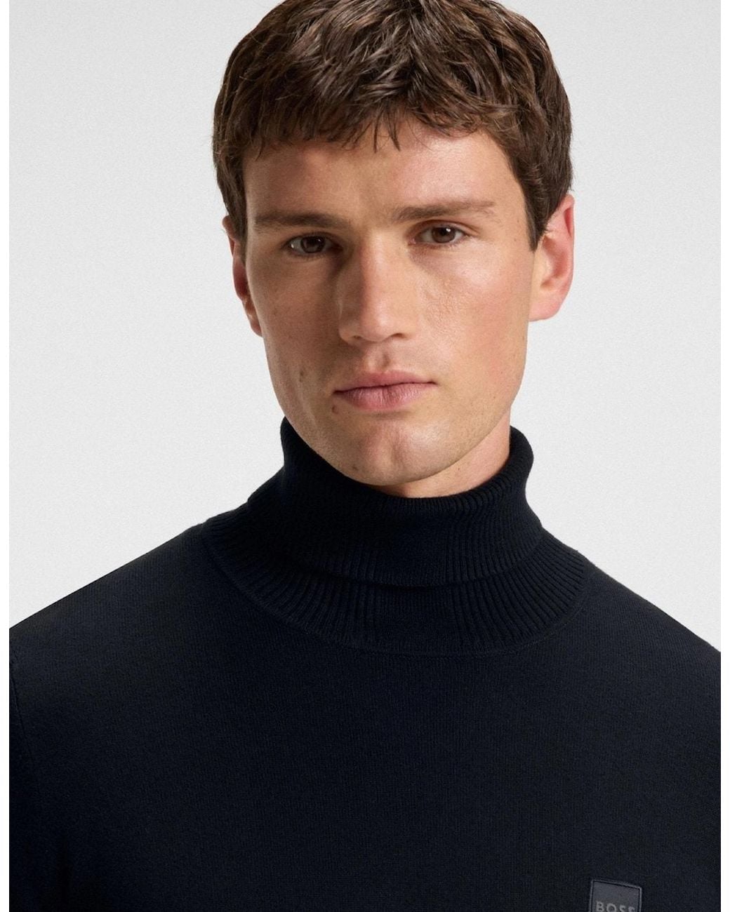 Boss Black Boss Akiro Roll Neck Logo Jumper