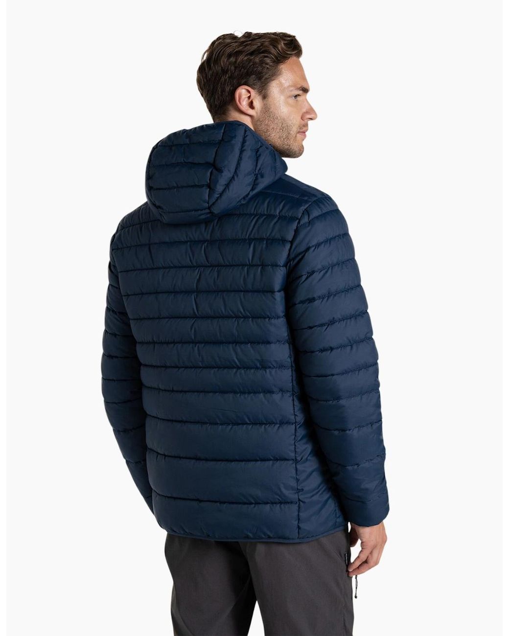 Craghoppers Gray Compresslite Ix Hooded Padded Jacket for men