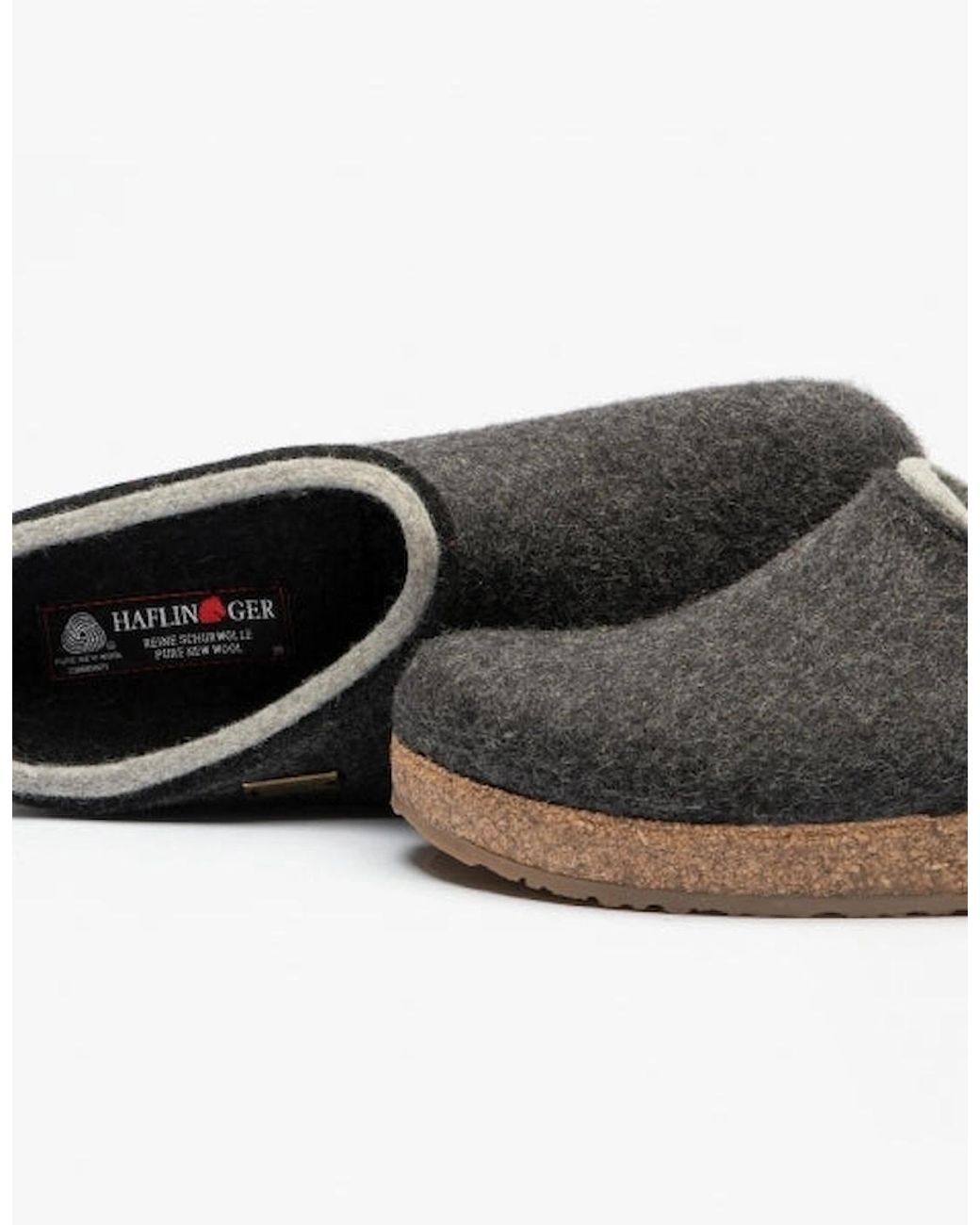 Haflinger Brown Kris Slipper Mules Graphite