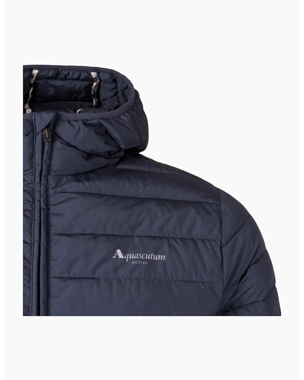Aquascutum Blue Active Rlg Active 100 Gr Hooded Jacket for men