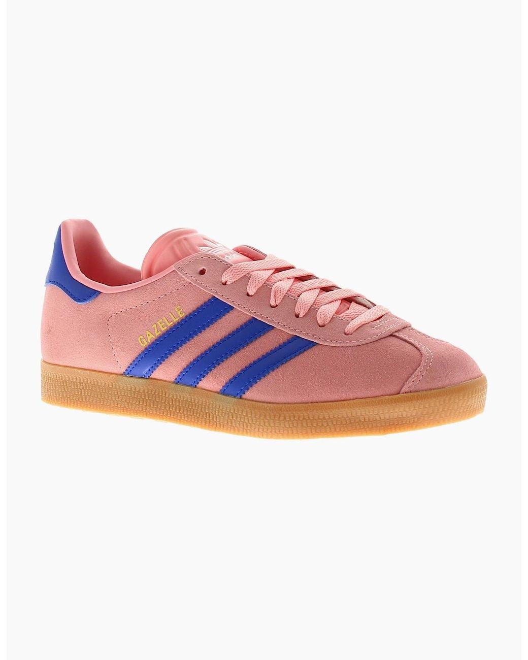 Adidas Originals Gazelle Pink Adidas Originals Trainers Gazelle Leather Lace Up Semi Spark Uk Size
