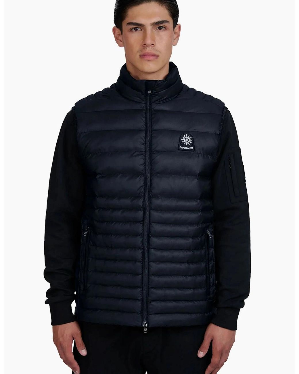 Sandbanks Blue Ripstop Micro Puffer Gilet for men