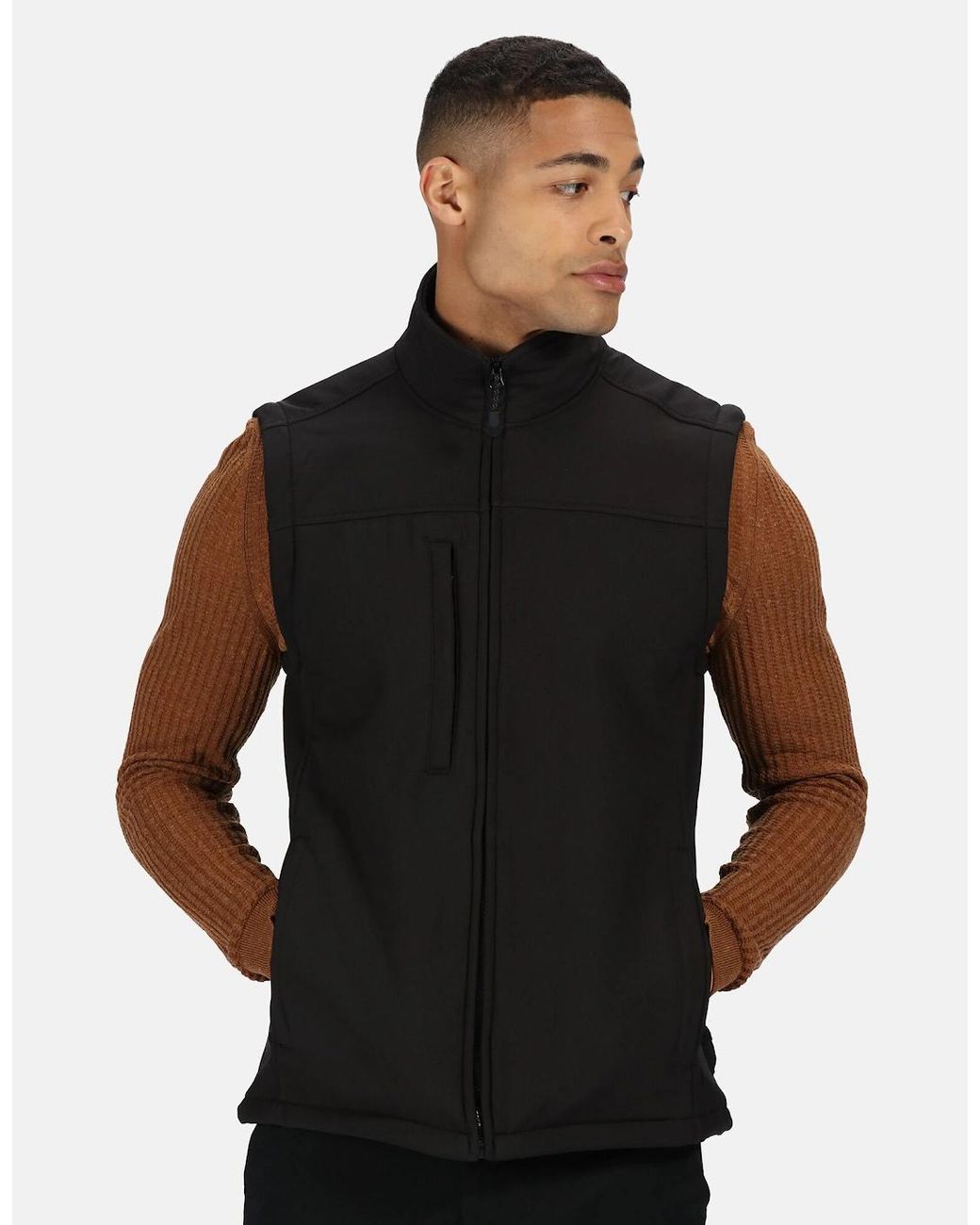 Regatta Black Professional Softshell Body Warmer for men